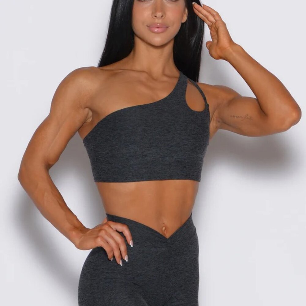 Grey lateral Top and V active leggings Medium